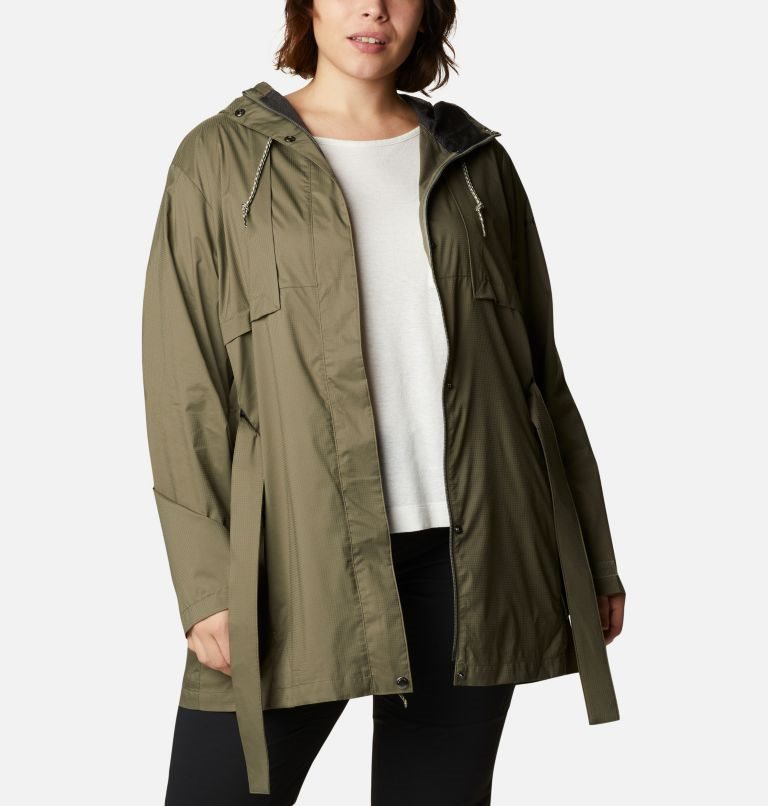 Jachete De Ploaie Columbia Pardon My Trench Dama Masline Verzi | Plus Size TE9Q78AMS